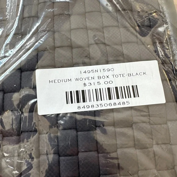 NWT MZ Wallace Black Medium Woven Box Tote. - Picture 4 of 16